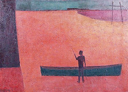 PAISAJE CON CANOA by Ricardo Supisiche - Auction record, sale price, and art valuation. Compare with similar artists and explore comparable artworks.