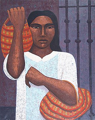 MUJER CON BOLSOS