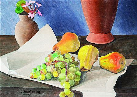 COMPOSICION CON UVAS by Fortunato Lacamera - Auction record, sale price, and art valuation. Compare with similar artists and explore comparable artworks.