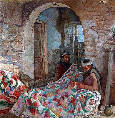 BORDADORA DE FRAZADAS by Lino Eneas Spilimbergo - Auction record, sale price, and art valuation. Compare with similar artists and explore comparable artworks.