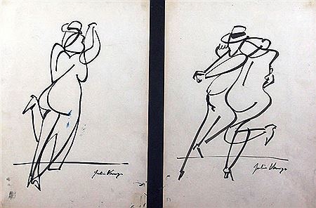BAILANDO TANGO by Julio Vanzo - Auction record, sale price, and art valuation. Compare with similar artists and explore comparable artworks.