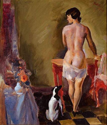Sample artwork by Adrien Dupagne (1889 - 1980), known for human genre, female nude, landscape painting - View similar artists and auction records