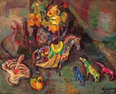 NATURE MORTE AUX JOUETS, circa 1930 by David Garfinkiel - Auction record, sale price, and art valuation. Compare with similar artists and explore comparable artworks.