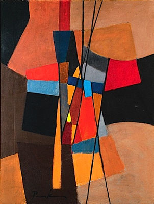 COMPOSITION, 1969 by Bill Parker - Auction record, sale price, and art valuation. Compare with similar artists and explore comparable artworks.