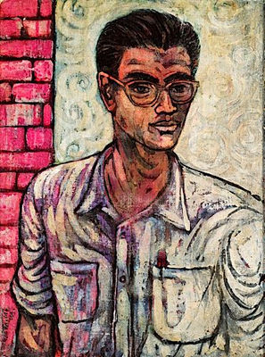 Portrait of Jyoti M Bhatt: Self-portrait
