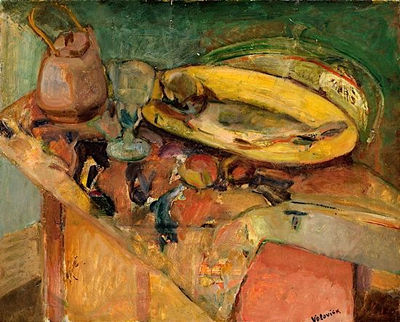 NATURE MORTE AU PLAT JAUNE ET POISSON by Lazare Volovick - Auction record, sale price, and art valuation. Compare with similar artists and explore comparable artworks.