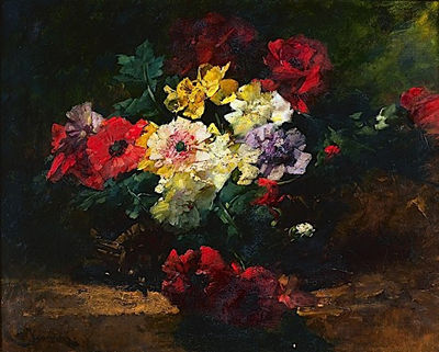 BOUQUETS DE PAVOTS ET PIVOINES