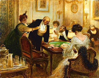 PARTIE DE BRIDGE by Albert Paul Guillaume - Auction record, sale price, and art valuation. Compare with similar artists and explore comparable artworks.