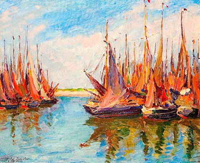 BATEAUX DE PECHE A ZEEBRUGGE, 1926
