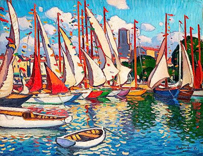 VOILIERS AU PORT DE LA ROCHELLE, 1951 by Gaston Balande - Auction record, sale price, and art valuation. Compare with similar artists and explore comparable artworks.