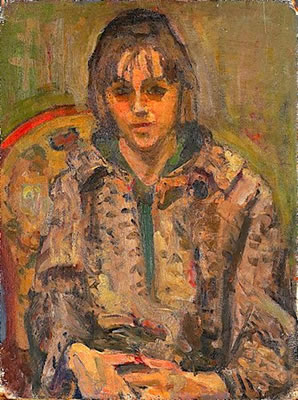 FLEURS DANS UN VASE, PORTRAIT DE FEMME, CIRCA 1930
