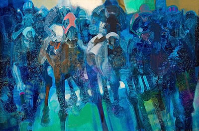 LE PELOTON, CHEVAUX DE COURSE, 1990