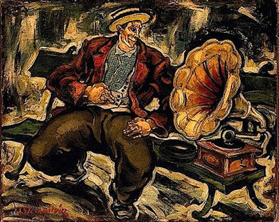 Sample artwork by Stanislas Eleszkievicz (1900 - 1963), known for painting, stained glass decorator, mosaic, glass engraving, portraits, landscapes, street scenes - View similar artists and auction records