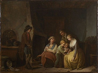 Scènes de vie de famille (a pair)