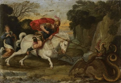 Saint Georges combattant le dragon