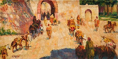 ENTREE DE VILLAGE by Paul Cirou - Auction record, sale price, and art valuation. Compare with similar artists and explore comparable artworks.