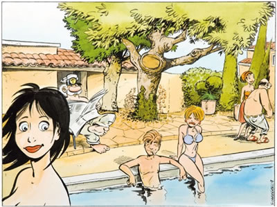 RENCONTRES - PISCINE by Serge Carrere - Auction record, sale price, and art valuation. Compare with similar artists and explore comparable artworks.