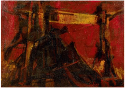 COMPOSITION ROUGE by Turan Selim - Auction record, sale price, and art valuation. Compare with similar artists and explore comparable artworks.
