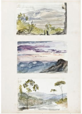 The Grand Tour: Hayter's first trip to Italy 1816-1818; Drawings of travel pasted into an album: (347 drawings)