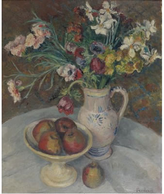 NATURE MORTE AUX FLEURS ET AUX FRUITS by Frederic Luce - Auction record, sale price, and art valuation. Compare with similar artists and explore comparable artworks.