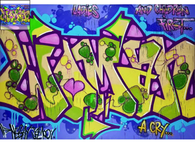 Sample artwork by Nebay (Born 1973), known for street art painting - View similar artists and auction records