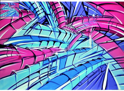 Sample artwork by Bearz (Born 1972), known for street art painting - View similar artists and auction records