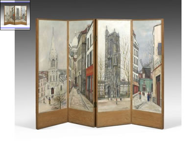LE PARAVENT DE MAURICE UTRILLO, 1939