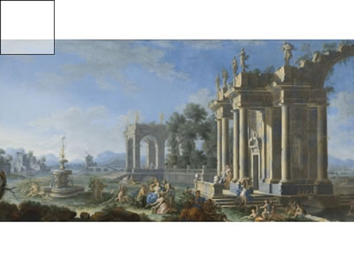 Caprice architecturale avec le triomphe de Flore