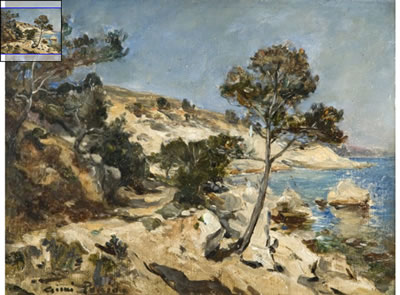 Sample artwork by Aime Ponson (1850 - 1924), known for landscape and still life paintings - View similar artists and auction records