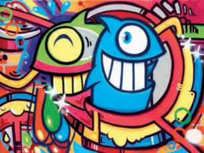 GRAFFITI PARTY by PEZ - Auction record, sale price, and art valuation. Compare with similar artists and explore comparable artworks.