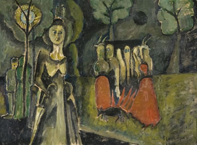 PERSONNAGE DANS LES BOIS by Pinchus Kremegne - Auction record, sale price, and art valuation. Compare with similar artists and explore comparable artworks.