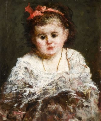 LA PETITE FILLE AU RUBAN ROUGE