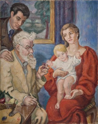 PORTRAIT DE MAXIMILIEN LUCE ENTOURE DE SON FILS FREDERIC, SA BELLE-FILLE ET SON PETIT-FILS by Ginette Signac - Auction record, sale price, and art valuation. Compare with similar artists and explore comparable artworks.