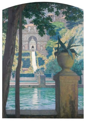 Vue de la perspective de la villa d'Este, Tivoli by Rene-Xavier Francois Prinet - Auction record, sale price, and art valuation. Compare with similar artists and explore comparable artworks.