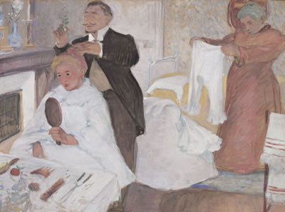 JEUNE FEMME A SA COIFFURE, circa 1895