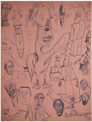 Compositions en dessin automatique
