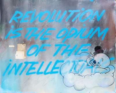 REVOLUTION IS THE OPIUM OF THE INTELLECTUALS, 2011 by Skki - Auction record, sale price, and art valuation. Compare with similar artists and explore comparable artworks.