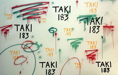 Sample artwork by Taki 183 (Born 1953/1954), known for graffiti tagger, street art, tattoos - View similar artists and auction records