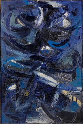 COMPOSITION EN BLEU DE DEUX CORPS
