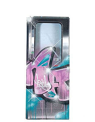 Sample artwork by Nasty (Born 1974), known for graffiti painting on street signs, subway trains, fresccs - View similar artists and auction records
