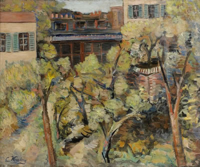 Sample artwork by Leon Weissberg (1893 - 1943), known for impressionist, expressionist cityscape, landscape, still life, female nude figure painting - View similar artists and auction records