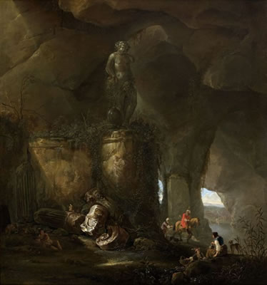 Voyageurs arrivant dans la grotte de Bacchus by Abraham Cuylenborch - Auction record, sale price, and art valuation. Compare with similar artists and explore comparable artworks.