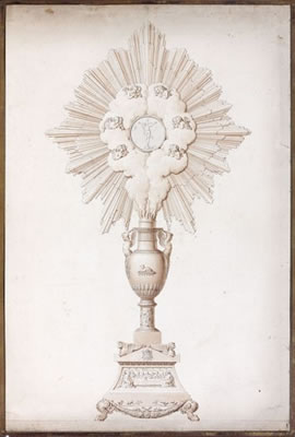 Projet d'ostensoir, probablement pour le sacre de Charles X