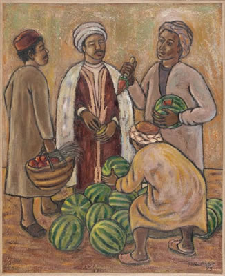 Le marché aux pastèques