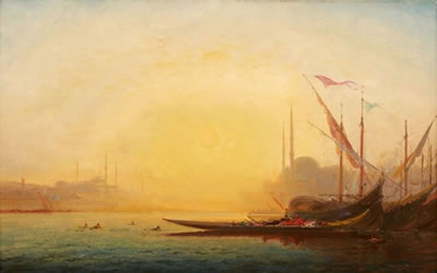 Sample artwork by Henri Duvieux (1855 - 1920), known for land-town-and seascape painting, orientalism, architecture - View similar artists and auction records