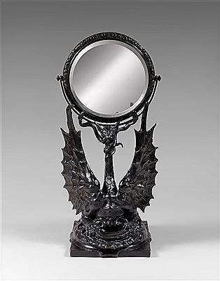 Griffon soutenant un miroir circulaire by Emile René Lafont - Auction record, sale price, and art valuation. Compare with similar artists and explore comparable artworks.