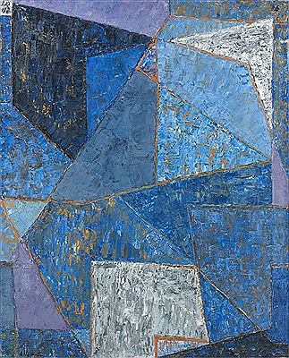 COMPOSITION BLEUE - 1951 by Alexandre Istrati - Auction record, sale price, and art valuation. Compare with similar artists and explore comparable artworks.