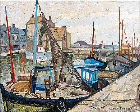 BATEAUX A QUAI VIEUX BASSIN (HONFLEUR) - 1963 by Franck Innocent - Auction record, sale price, and art valuation. Compare with similar artists and explore comparable artworks.