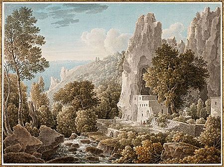 A VIEW OF THE KADISHA VALLEY, LEBANON