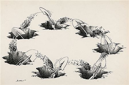 Sample artwork by Claude Serre (1938 - 1998), known for comics - View similar artists and auction records